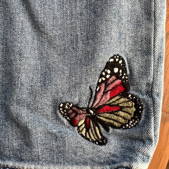 Lucky Bridgette high rise slim straight jean w butterfly embroidery 4 - Picture 12 of 13